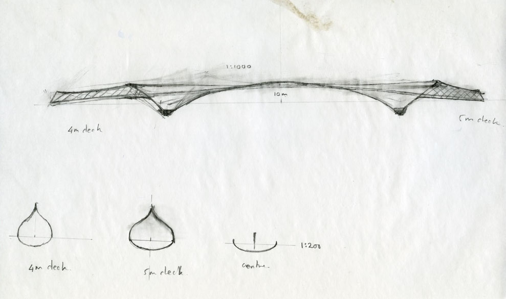 Drawing for Millenium Bridge Proposal
