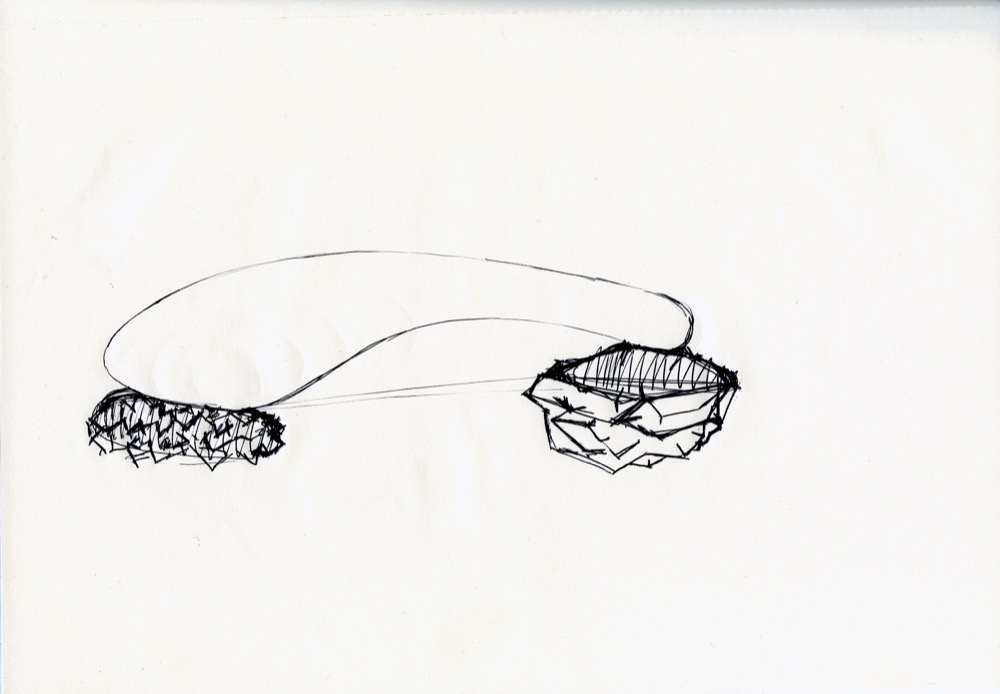 Sketch for a public sculpture proposal for a site in Atlanta, Georgia, in connection with preparations for the '96 Olympics